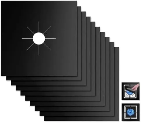 Stove Burner Covers 10 Pack, 10.6x10.6 Inch Gas Stove Top Covers | reusable black Review: Tested and Rated