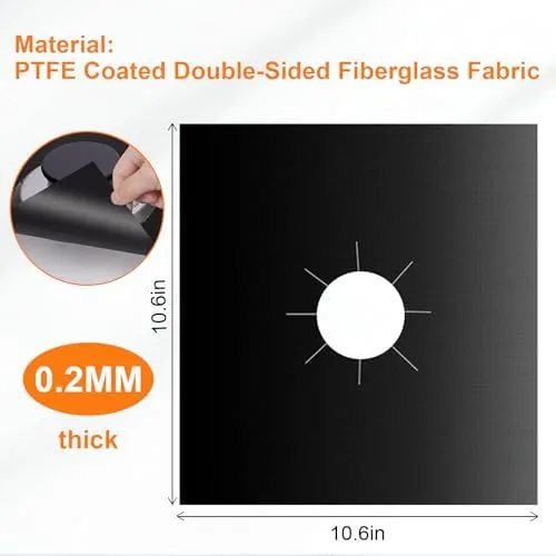 Close look at the Stove Burner Covers 10 Pack, 10.6x10.6 Inch Gas Stove Top build quality