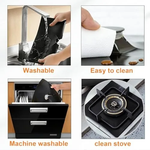 The Stove Burner Covers 10 Pack, 10.6x10.6 Inch Gas Stove Top in real use