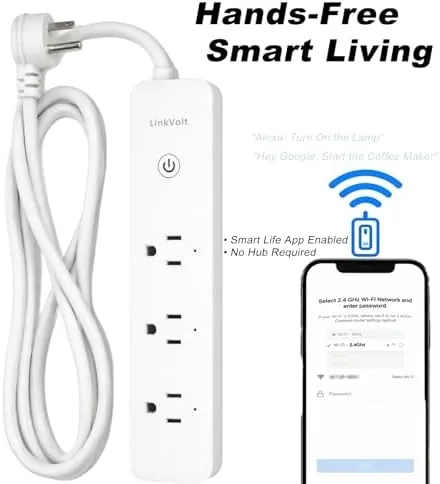 The LINKVOLT Smart Power Strip WiFi Surge Protector Alexa Google Home in real use