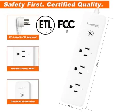 The LINKVOLT Smart Power Strip WiFi Surge Protector Alexa Google Home compared in context
