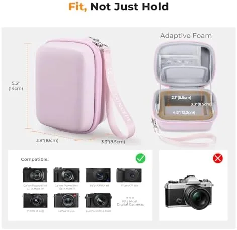 Another view of the K&F CONCEPT Carrying Case for Digital Camera, Hard Shell Protective