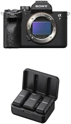 The a7 IV with kit lens next to a compact APS-C camera showing the size difference