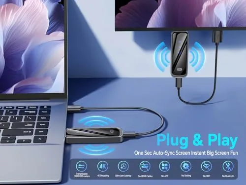 Close look at the Wireless hdmi Transmitter and Receiver 328FT/100M,4K Decode Plug & Play build quality