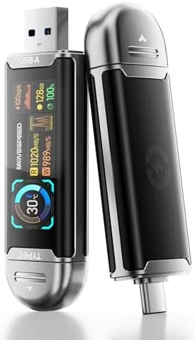 Overview of the MOVE SPEED 128GB USB Drive with Smart Display 1090MB/s USB