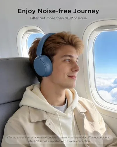Close look at the TALIX H30 Hybrid Active Noise Cancelling Headphones, 110H Playtime Hi-Res build quality