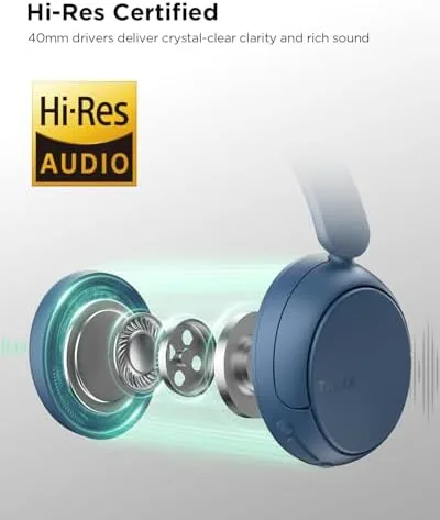 Another view of the TALIX H30 Hybrid Active Noise Cancelling Headphones, 110H Playtime Hi-Res