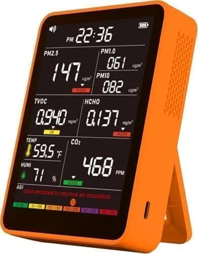 16-in-1 Indoor Air Quality Monitor, High-Precision Multi-Parameter Smart Air Quality Tester with HD Real-Time Review: Tested and Rated