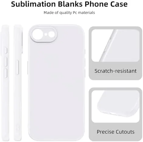 Another view of the 6 Pieces Sublimation Phone Case Blanks for iPhone 16e /