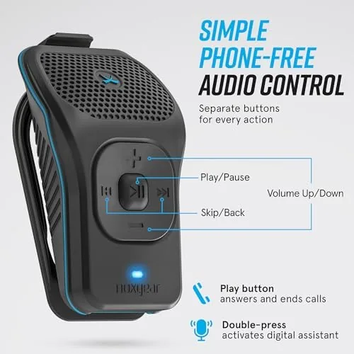 Another view of the noxgear 39g Wearable Bluetooth Speaker, Mini Clip-On, Bright Blue |