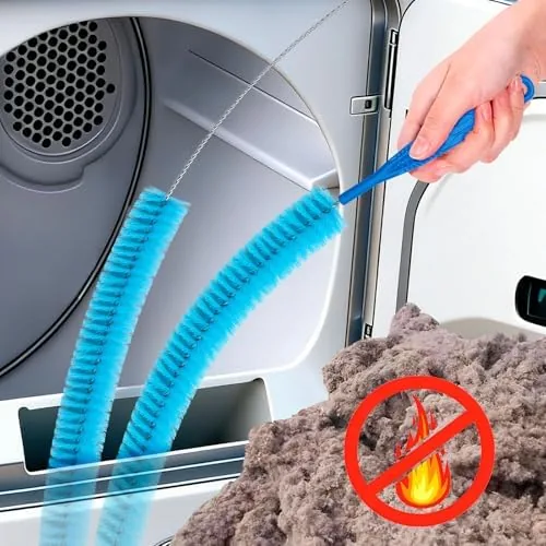 A cleaned vent hose reconnected to the dryer after the cleaning session