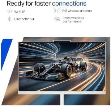 HP OmniStudio running a school assignment and a streaming video side by side