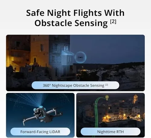 Aerial coastline footage captured by the Mini 5 Pro displayed on the RC 2 screen