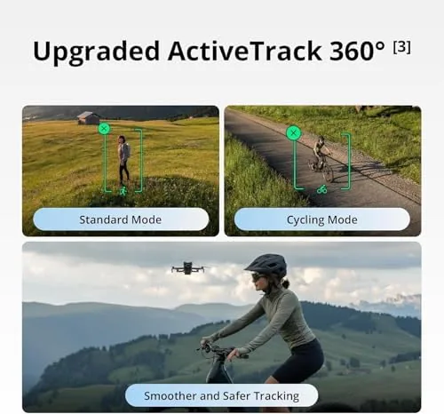 A hiker launching the Mini 5 Pro from a backpack in a mountain landscape