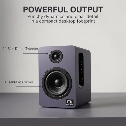 Detail shot of the 60W Desk Speakers for PC, Bluetooth 5.3 DSP, 24-Bit Optical features