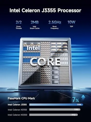 Detail shot of the Bmax Mini PC B1 Plus, Intel Celeron J3355 (Up to features