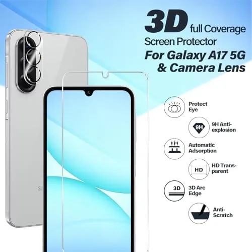 Close look at the BIGFACE Galaxy A17 Tempered Glass Screen Protector + Camera Lens build quality