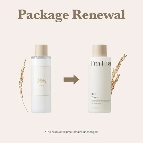 Close look at the I'm From Rice Toner, Korea Glow Milky Rice Toner, niacinamide build quality