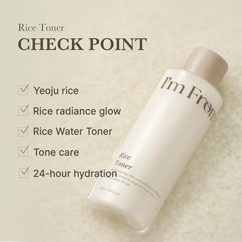 Testing the I'm From Rice Toner, Korea Glow Milky Rice Toner, niacinamide over two weeks