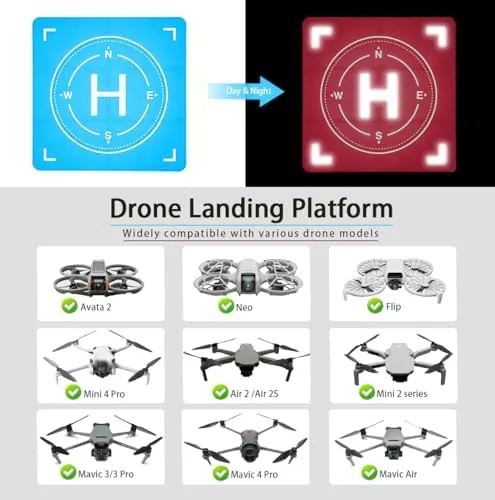 Another view of the Drone Landing Pad Weighted, Foldable Launch Pad for DJI Drone