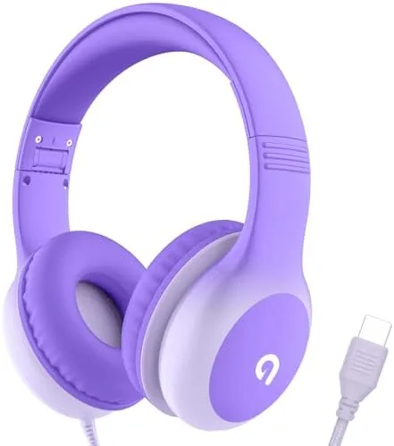 Overview of the ADOOPE Wired Kids Headphones with USB C Plug, 85dB Safe