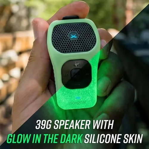 Close look at the noxgear 39g Wearable Bluetooth Speaker, Mini Clip-On, Glow | Small build quality