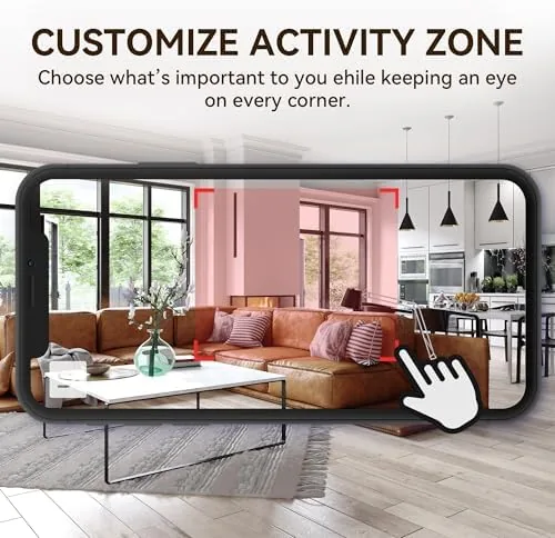 The YI 2K Indoor Security Camera with Adhesive Mount for Wall/Window compared in context