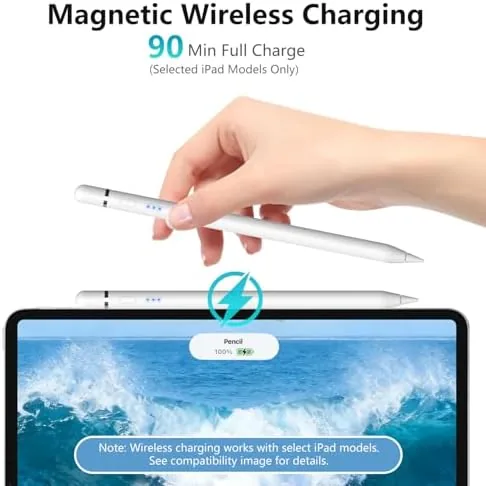 The Stylus Pen for Apple iPad 2018, 2026, Wireless Charging iPad Pencil in real use