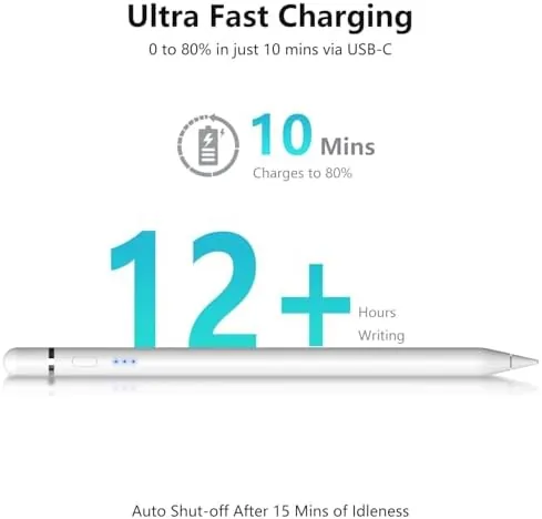 Another view of the Stylus Pen for Apple iPad 2018, 2026, Wireless Charging iPad Pencil