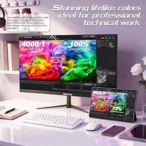 Detail shot of the 32 Inch 4K UHD Monitor, Computer Monitor, 4000:1 Contrast Display features