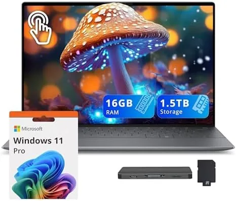 Dell XPS 13 with the 3K OLED display open on a clean desk
