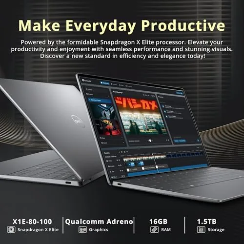 Dell XPS 13 connected to the docking station with a monitor and peripherals