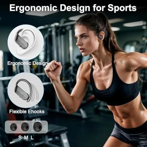 The Ordtop Sport Wireless Earbuds with Earhooks, 70H Playtime, IPX8 Waterproof compared in context