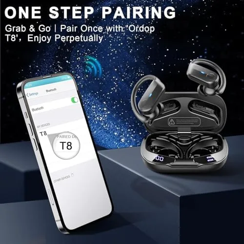 Testing the Ordtop Sport Wireless Earbuds with Earhooks, 70H Playtime, IPX8 Waterproof over two weeks