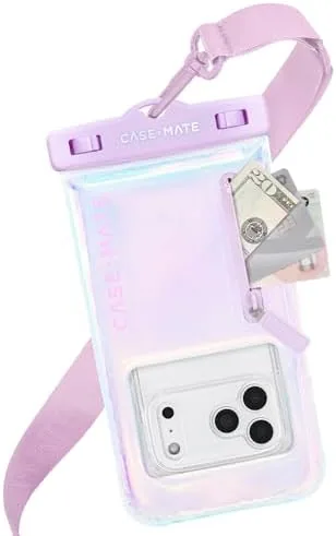 Overview of the Case-Mate Soap Bubble IP68 Waterproof Large Phone Pouch - Iridescent