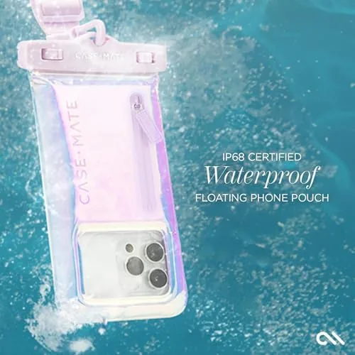 Close look at the Case-Mate Soap Bubble IP68 Waterproof Large Phone Pouch - Iridescent build quality