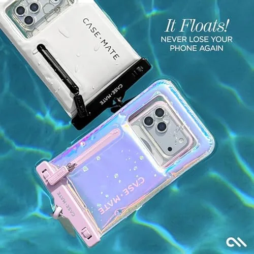 Another view of the Case-Mate Soap Bubble IP68 Waterproof Large Phone Pouch - Iridescent