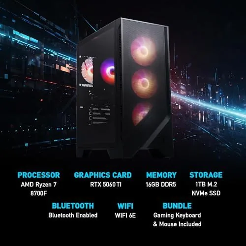 Front I/O with USB-C and USB-A ports