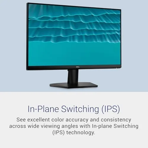 Monitor on a desk with keyboard and mouse