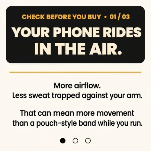 The Running Armband Phone Holder 360°Rotatable for iPhone 17/16/15/14/13 Pro Max in real use