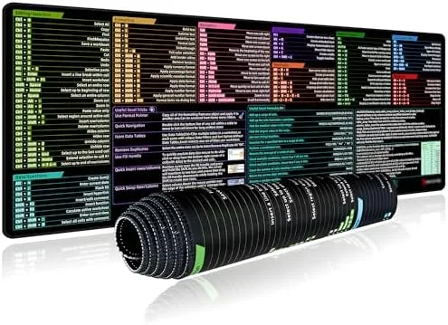 Excel Shortcut Keys Mouse Pad, Extended Large Desk Mat (31.5x11.8 Inch) with Non-Slip Base Review: Tested and Rated