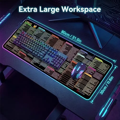 Close look at the Excel Shortcut Keys Mouse Pad, Extended Large Desk Mat (31.5x11.8 build quality