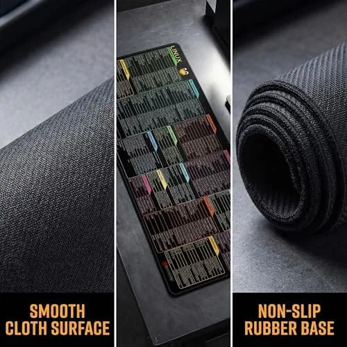Another view of the Excel Shortcut Keys Mouse Pad, Extended Large Desk Mat (31.5x11.8