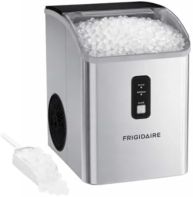 The Frigidaire nugget ice maker on a kitchen countertop