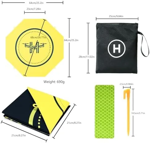 Close look at the Drone Landing Pad Pro,Waterproof PU Material Foldable Drone Launch Pad build quality