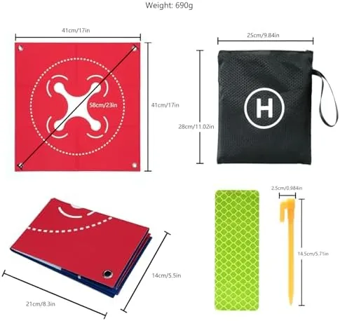 Close look at the Drone Landing Pad Pro,Waterproof PU Material Foldable Drone Launch Pad build quality