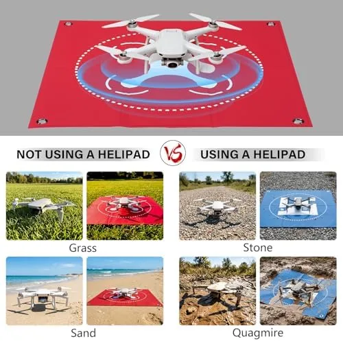 The Drone Landing Pad Pro,Waterproof PU Material Foldable Drone Launch Pad compared in context