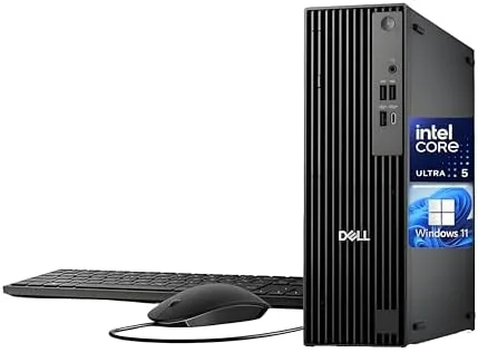 Dell Pro Slim QCS1250 desktop tower on a desk