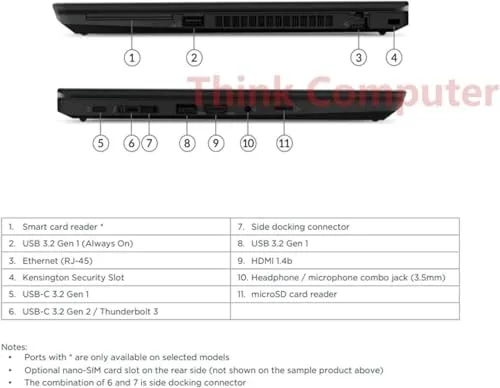 The author documenting test results beside the ThinkPad T14