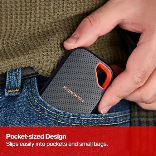 Another view of the SANDISK 1TB Extreme Portable SSD (New Model) - up to